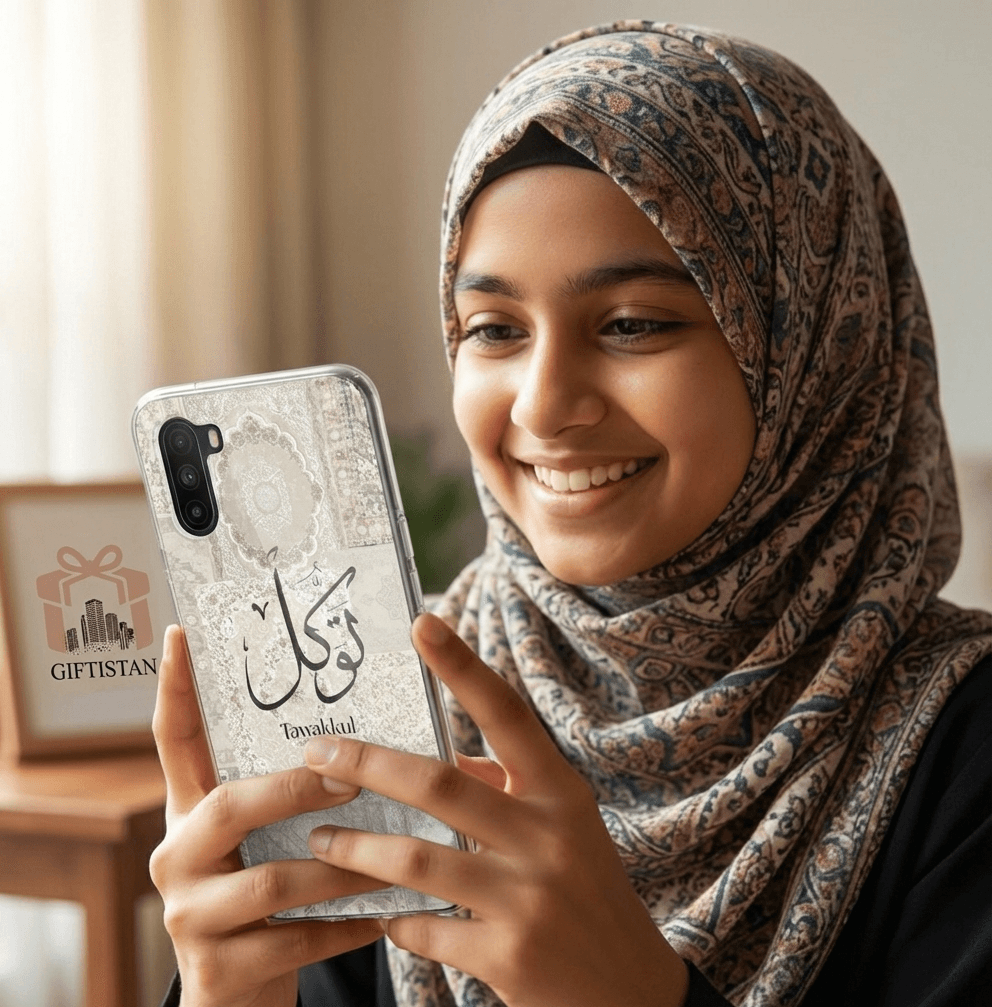 Custom Pashmina Resin Art Mobile Cover - Premium Glossy Finish (Personalized Name) 2