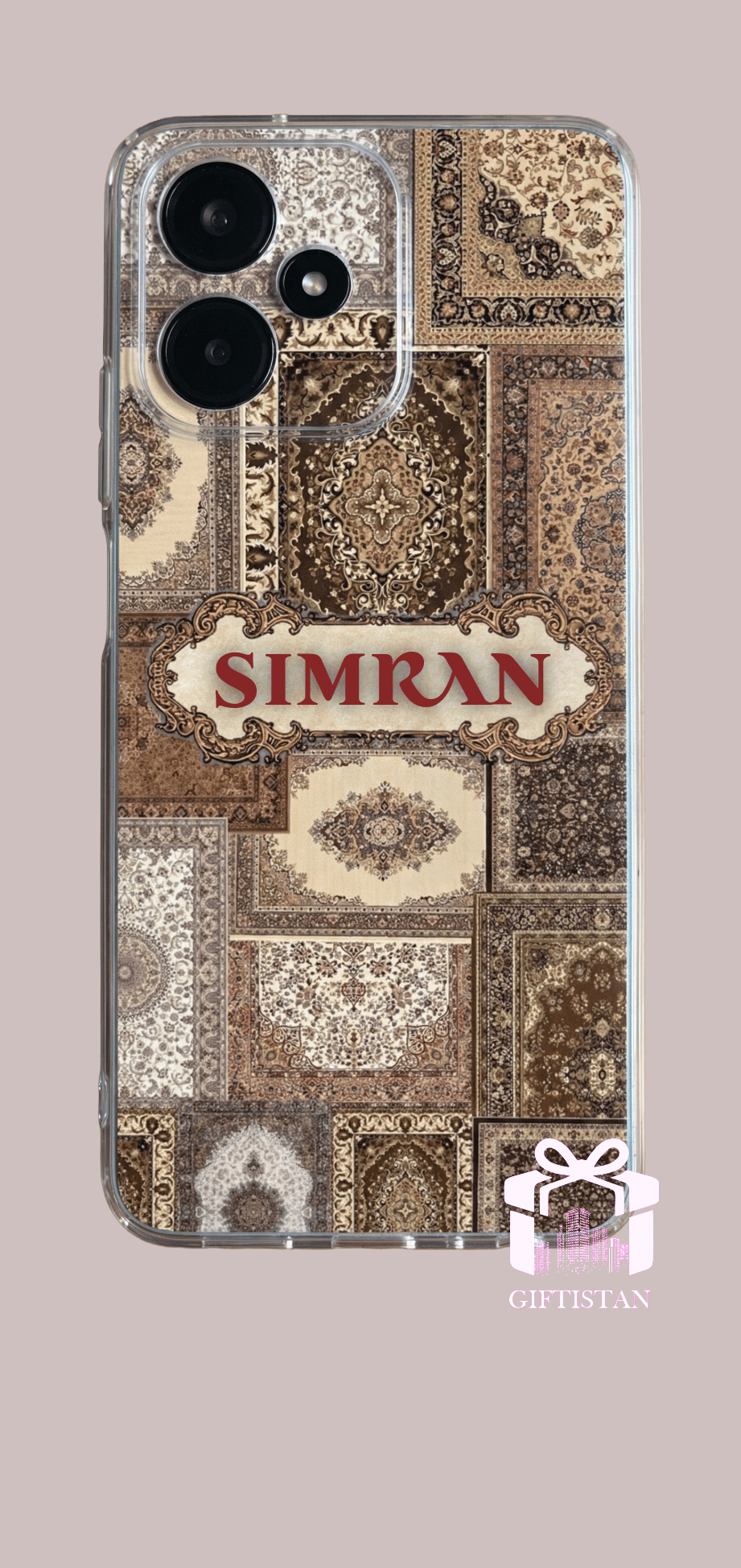 Custom Pashmina Resin Art Mobile Cover – High-Gloss & Personalized