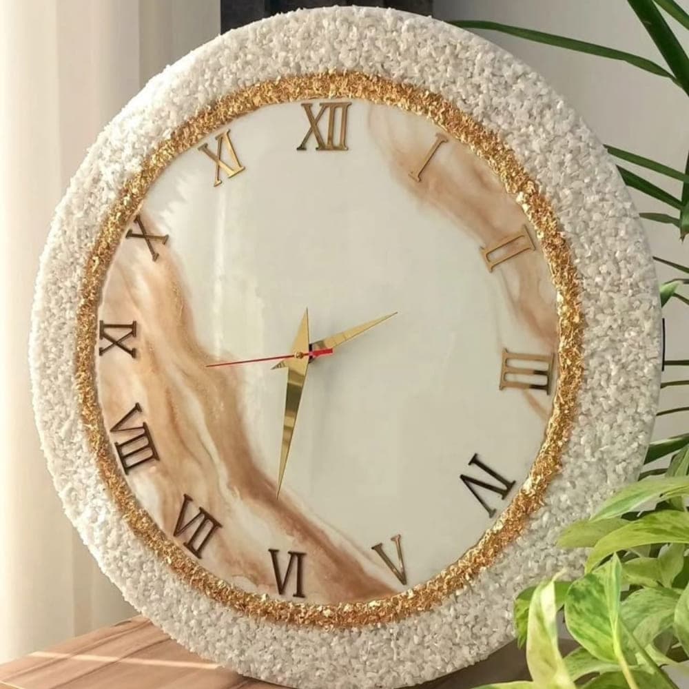 Luxury Marble Gold Roman Wall Clock