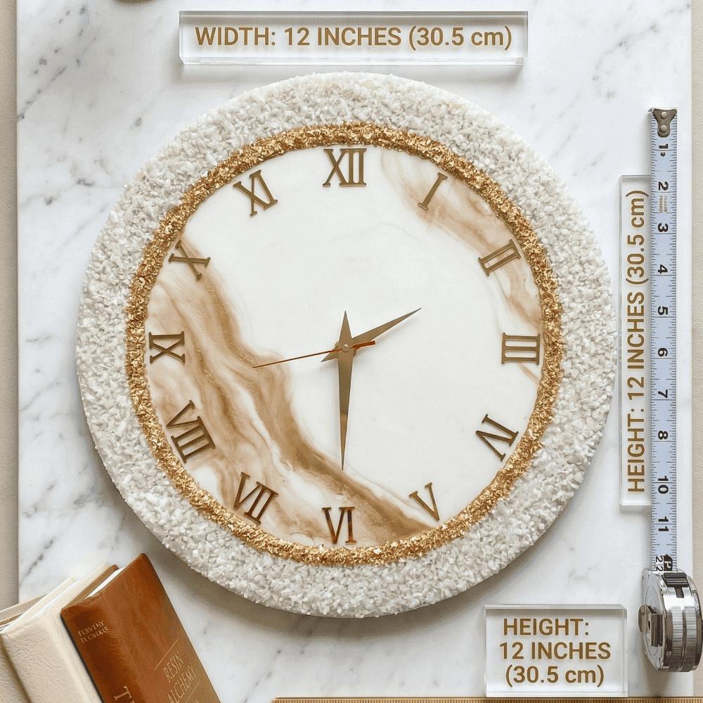 Luxury Marble Gold Roman Wall Clock 2