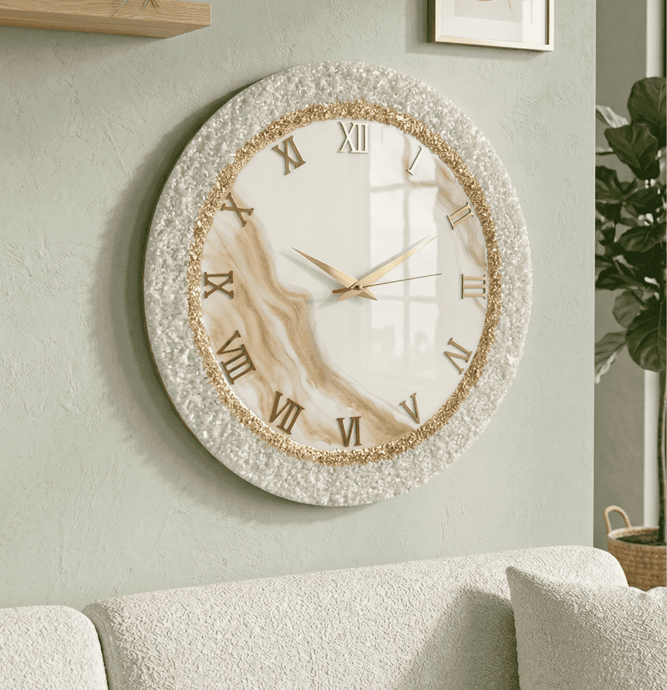 Luxury Marble Gold Roman Wall Clock 5