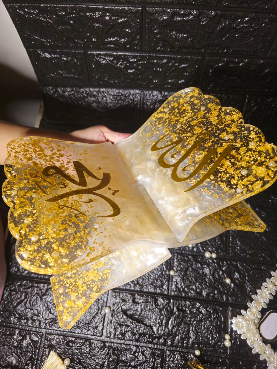 Golden Islamic Resin Rehal